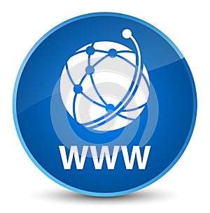 WWW (global network icon) elegant blue round button