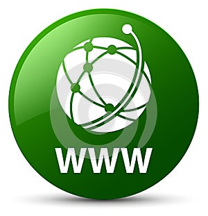 WWW (global network icon) green round button