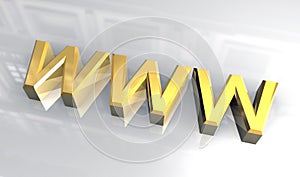 WWW in gold (3D)