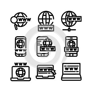 Www icon or logo isolated sign symbol vector illustration