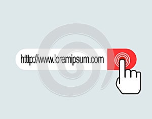 WWW internet search bar icon isolated on background.  Tool for web site, app, ui and logo