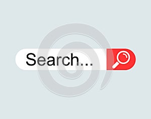 WWW internet search bar icon isolated on background.  Tool for web site, app, ui and logo