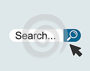 WWW internet search bar icon isolated on background.  Tool for web site, app, ui and logo