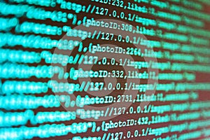 WWW software development. Software development. Python programming developer code. Source code close-up.