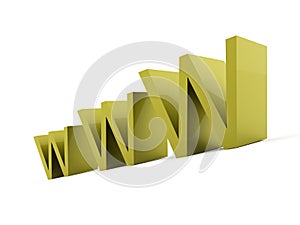 WWW text isolated on white background