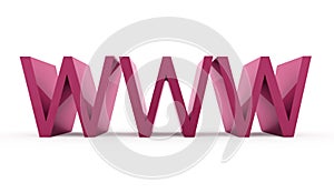 WWW text isolated on white background