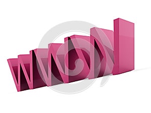 WWW text isolated on white background