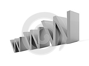 WWW text isolated on white background