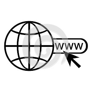 Www vector icon, website symbol