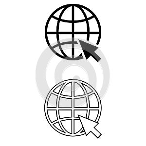 WWW Vector Icon. World Wide Web illustration sign, Internet Access Symbol. web site logo.