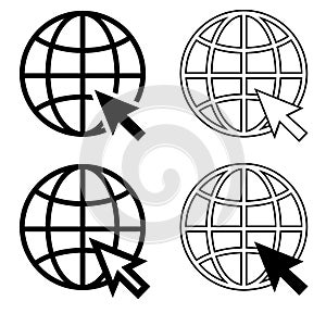 WWW Vector Icon. World Wide Web illustration sign, Internet Access Symbol. web site logo.