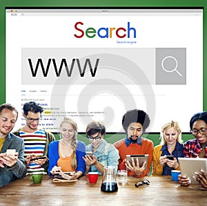 WWW Website Networking Connection Sharing Social Concept
