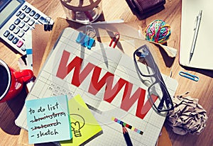 WWW Website Networking Connection Sharing Social Concept