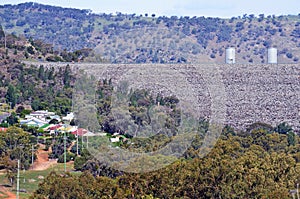 Wyangala township and dam wall