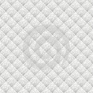 Wyite leather upholstery vector seamless pattern.