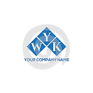 WYK letter logo design on white background. WYK creative initials letter logo concept. WYK letter design