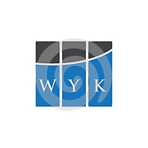 WYK letter logo design on WHITE background. WYK creative initials letter logo concept. WYK letter design