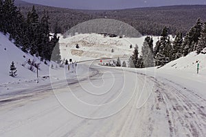 Wyoming Highway through the mountains