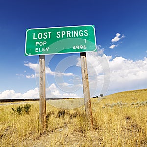 Wyoming road sign.