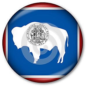 Wyoming State Flag Button