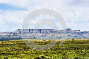 Wyoming Vast Landscape under light clouds