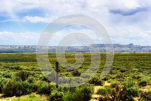 Wyoming Vast Landscape under thin clouds