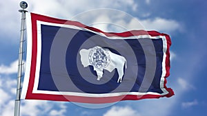 Wyoming Waving Flag