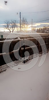 Wyoming winter sunset