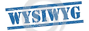 WYSIWYG text on blue grungy lines stamp