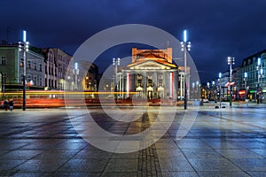 Wyspianski Theatre on the central square of the Katowice, and th