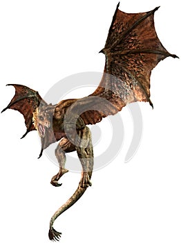 Wyvern or dragon 3D illustration