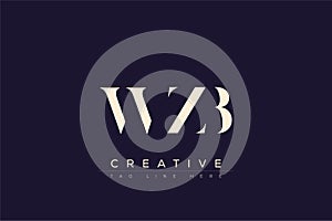 WZB abstract letter logo design