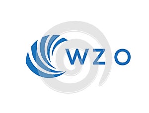 WZO letter logo design on white background. WZO creative circle letter logo