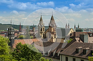 WÃ¼rzburg, Germany - Aerial view of the Skyline