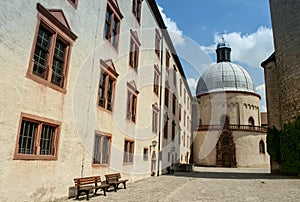 WÃ¼rzburg, Germany - Marienberg Fortress Inner Courtyard