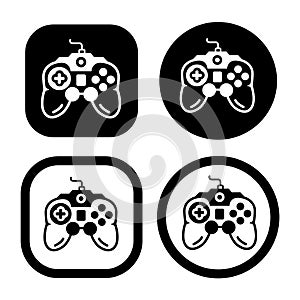 Set of Game controller icon design. PS Stick symbol.