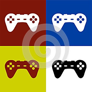 Set of Game controller icon design. PS Stick symbol.