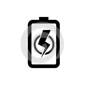 Low power Battery charge logo icon vector illustration logo Isolated template. photo