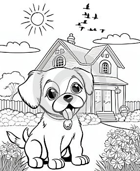 The Cutest Dog Coloring Pages for dog lovers photo
