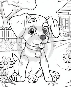 The Cutest Dog Coloring Pages for dog lovers photo