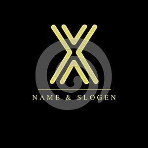 X abstract vector logo monogram template