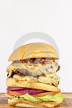 X burguer lanche burguer bacon hamburguer cheese photo