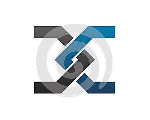 x cc letter logo template 1