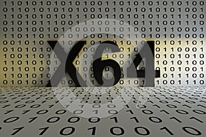 X64 concept text sunlight 3D