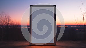 Minimalist Frame Semantics Mockup On Dusk Background 7x5 Size photo