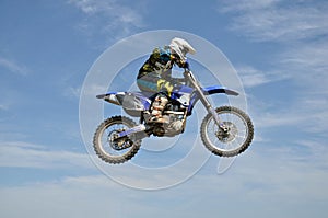 X games rider on motorbike efficient flight photo