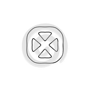 X icon. List remove button
