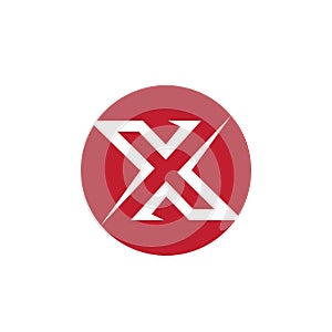 X letter logo template icon design.