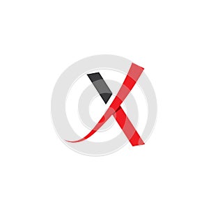 X letter logo template icon design.