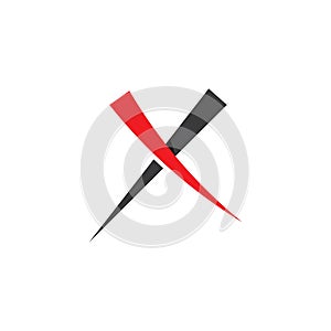 X letter logo template icon design.